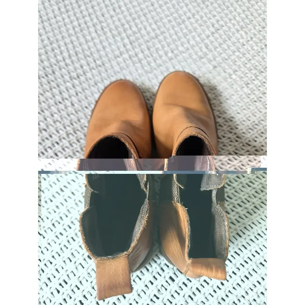 Born Brenta II Chelsea Bootie Wheat Brown Leather Size 7.5 M